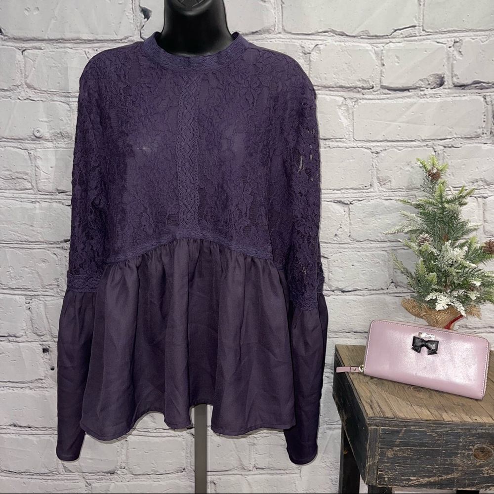 Sun & Shadow blouse womens XL bell sleeves gorgeous!